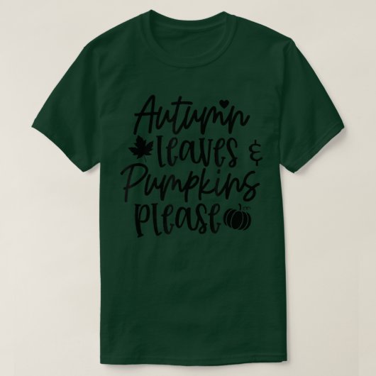 T-shirt Autumn Leaves Pumpkins Please Fall Vibes Happy Tha (Design devant)