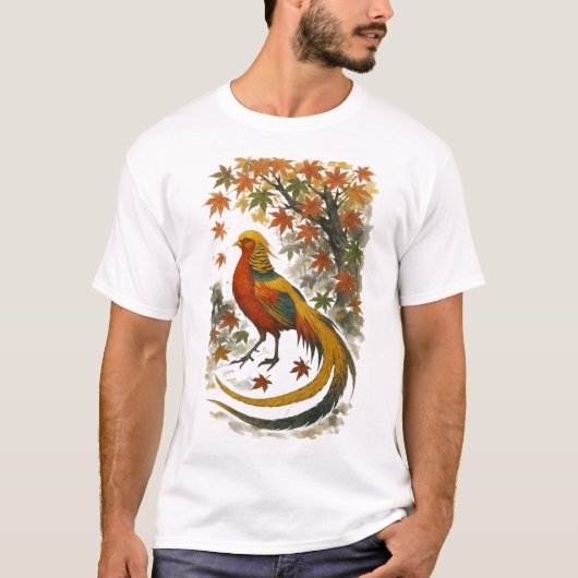 T-shirt 【Autumn Phoenix Japanese Art T-Shirt】 (Devant)