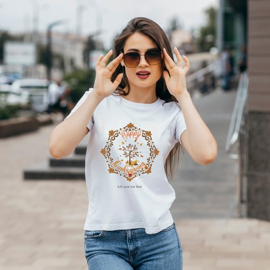 T-shirt Autumn Tree Mandala Fall Foliage & Thanksgiving