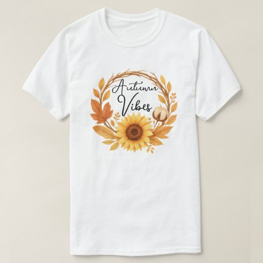 T-shirt Autumn Vibes tournesol (Design devant)
