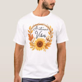 T-shirt Autumn Vibes tournesol (Devant)