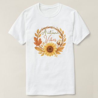 T-shirt Autumn Vibes tournesol