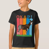 T-Shirt aux bars colorés Okapi Fan (Devant)