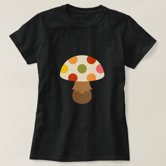 T-shirt aux champignons colorés (Design devant)