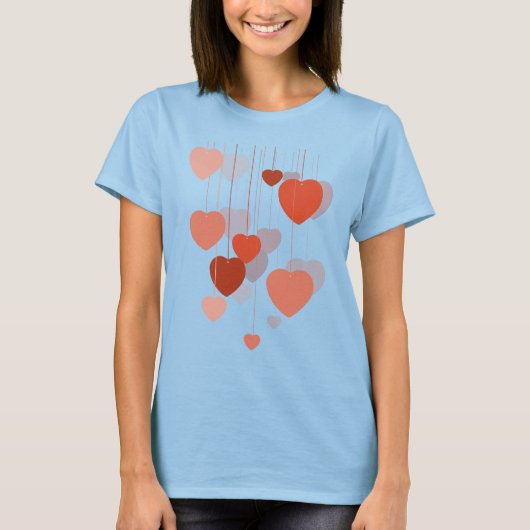T-shirt aux coeurs tendus (Devant)