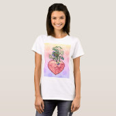 T-Shirt aux fleurs du coeur et de la nature (Devant entier)