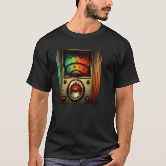 T-shirt AV Technicien Volume VU Meter Audio Tech Sound Rec (Devant)