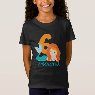 T-Shirt Ava - Rivière Mermaid déesse 6e anniversaire T-shi