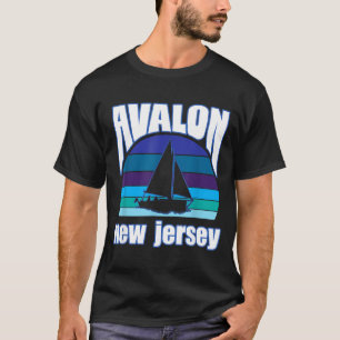 T-shirt Avalon NJ avec voilier pour l'été plage océan