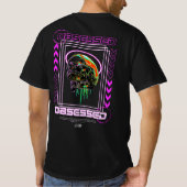 T-shirt Avant + arrière Crâne Art obsédée design tendance (Dos)