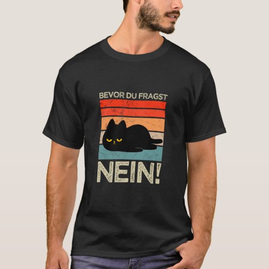 T-shirt Avant de demander non Funny Cats (Devant)