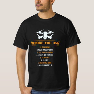 T-shirt Avant de demander un pilote de drone
