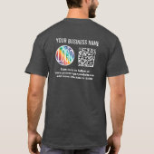 T-shirt Avant de l'impression personnalisée QR Code & Logo (Dos)