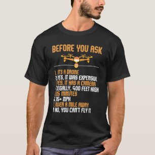 T-shirt Avant De Poser La Question À Fpv Drone Pilote Opér