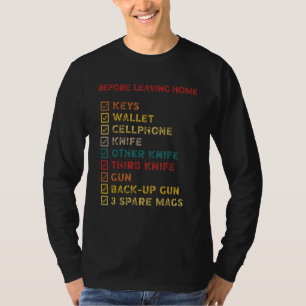 T-shirt Avant de quitter Accueil Touches Portefeuille Cout