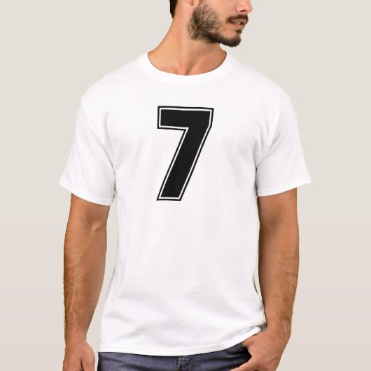 T-shirt Avant du numéro 7 et copie de postérieur (Devant)
