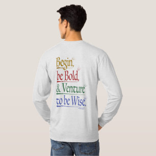 T-shirt Avant et arrière - Citation Magique Horace Longues