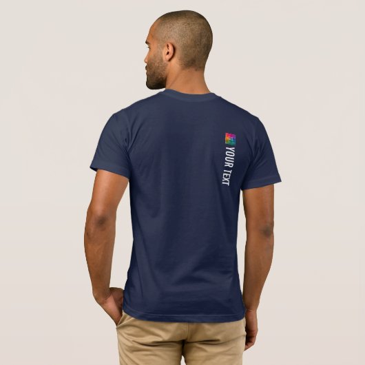 T-shirt Avant et arrière Imprimer Ajouter un texte image M (Dos entier)