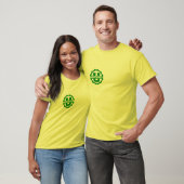 T-shirt avant et arrière jaune de logo (Unisexe)