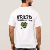 T-shirt Avant irlandais de construction (Dos)