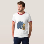 T-shirt AVANT JÉSUS CHRIST éléphant jouant une chemise de (Devant entier)