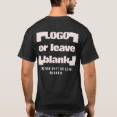 T-shirt Avant +optionnel Arrière, Logo Entreprise Noir P7. (Dos)