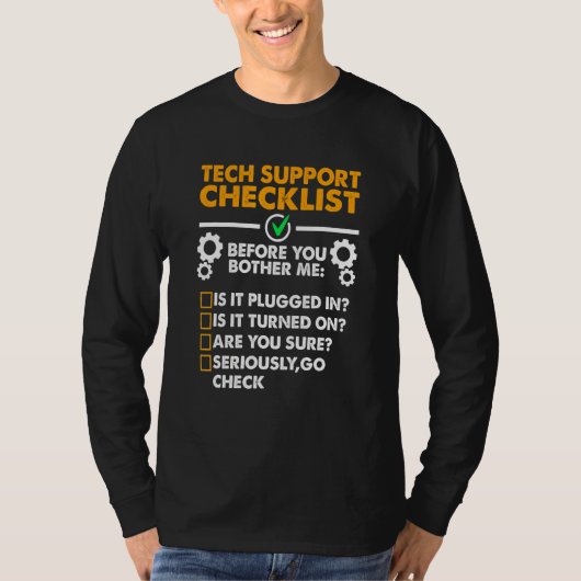 T-shirt Avant que vous ne m'ennuie Geek Funny Tech Support (Devant)