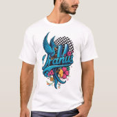 T-shirt ave fenix en checkered  (Devant)