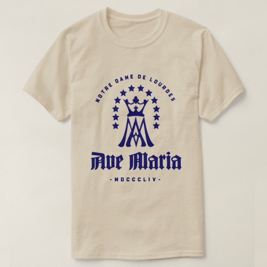 T-SHIRT AVE MARIA NOTRE DAME DE LOURDES (Design devant)