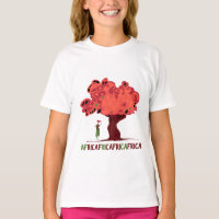 T-shirt avec acajou et femmes d'Afrique
