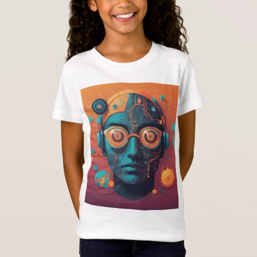 T-shirt avec AI Design moderne (Devant)