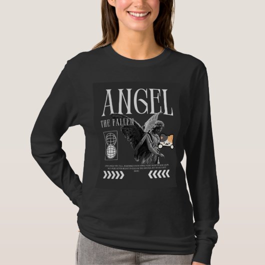T-shirt avec ange et chat mignon (Devant)