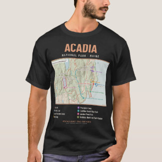T-shirt avec carte des sentiers de randonnée du pa