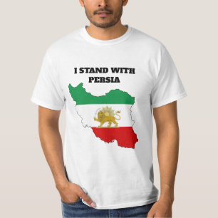 T-shirt avec carte du Lion et Soleil de l'Iran imp