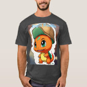 T-shirt avec charmander style chibi avec gr lumine (Devant)