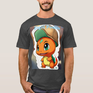 T-shirt avec charmander style chibi avec gr lumine