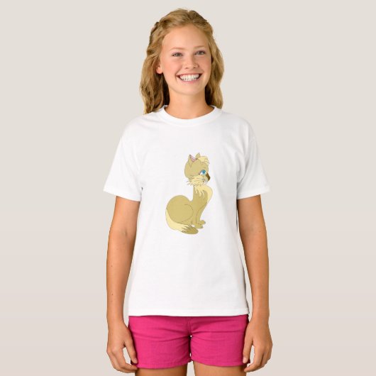 T-shirt avec chat jaune (Devant entier)