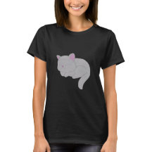 T-Shirt avec chaton gris endormi