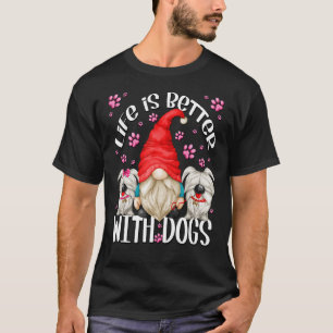 T-shirt Avec Chiens Gnome Grand-Père Pour Chien Papa