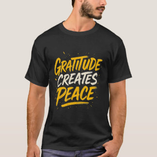 T-shirt avec citation inspirante – La gratitude cr