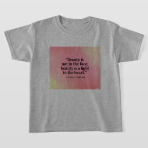 T-shirt avec citation « La beauté est une lumière