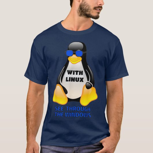 T-shirt Avec Computing Linu Voir Via Windows Tu (Devant)