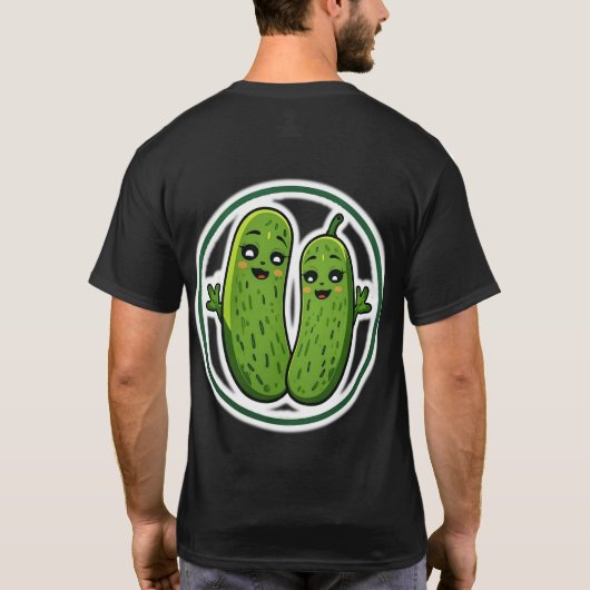 T-shirt avec couple de cornichons mignons et drôle (Dos)