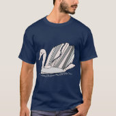 T-shirt avec cygne Art Déco (Devant)