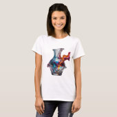 T-shirt avec déclaration de ART ABSTRAIT argenté E (Devant entier)
