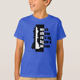 T-shirt Avec des échecs son tout noir et blanc