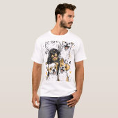 T-shirt avec des graphismes de chiens mignons (Devant entier)