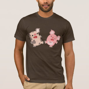 T-shirt avec des petits cochons de dessin animé da
