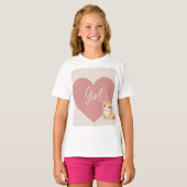 T-shirt avec design chat et cœur (Devant entier)