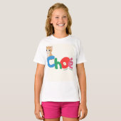 T-shirt avec design de chat et de choe (Devant entier)